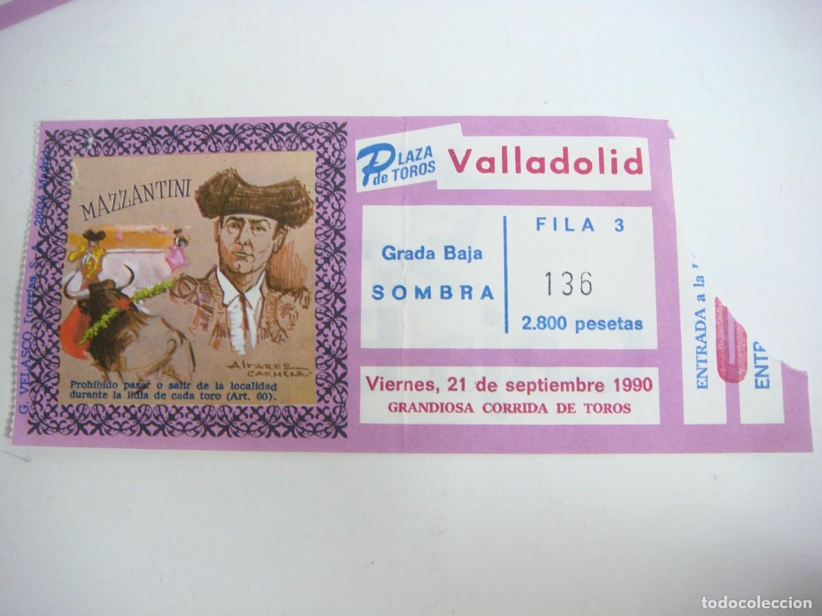 Tauromaquia: ENTRADA DE TOROS DE VALLADOLID 21-SEPTIEMBRE-1990-CAJ-N&ordm;4-SOB-N&ordm;.8