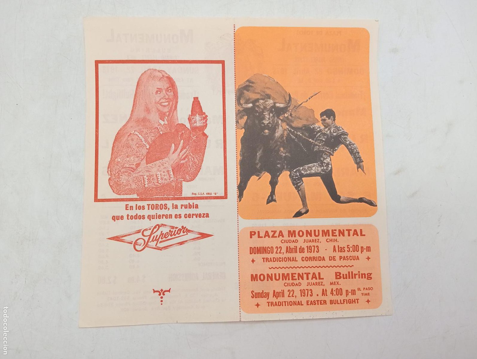Tauromaquia: PROGRAMA TOROS. JUAREZ, MEXICO. 1973. GANADERIA SAN MANUEL. MANOLO MARTINEZ. RUIZ MIGUEL. MARIANO R.
