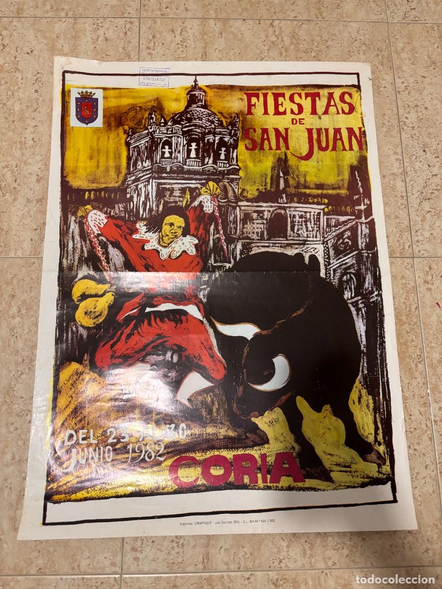 Bullfighting: CARTEL. FIESTAS DE SAN JUAN. CORIA. SEVILLA. 1982.