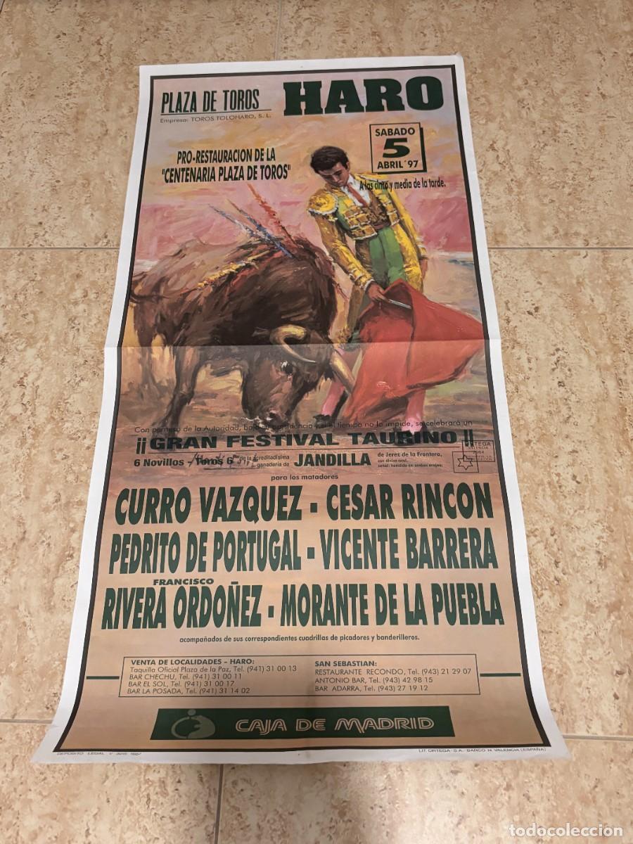 Stierkampf: CARTEL. PLAZA TOROS HARO. LA RIOJA. 1997. GANADER&Iacute;A JANDILLA. CURRO VAZQUEZ, RIVERA ORDO&Ntilde;EZ