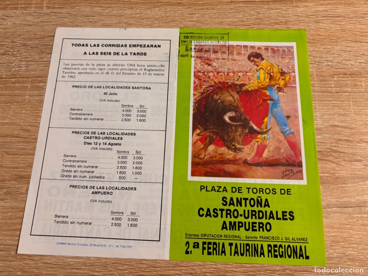 Tauromaquia: PROGRAMA DE TOROS. CASTRO-URDIALES. CANTABRIA. 1989. GANADER&Iacute;A EL SIERRO. MORENITO DE MARACAY
