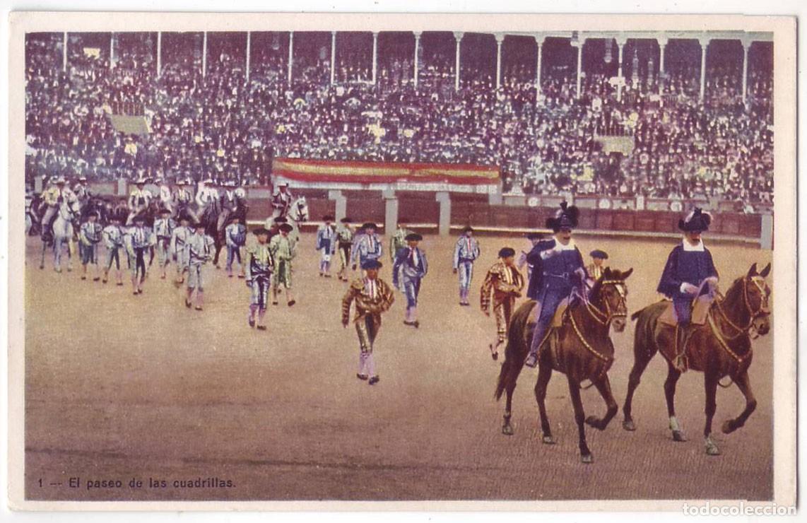 Stierkampf: Corrida de Toros: El paseo de las Cuadrillas. Heliotipia Art&iacute;stica Espa&ntilde;ola. No circulada (A&ntilde;os 30)