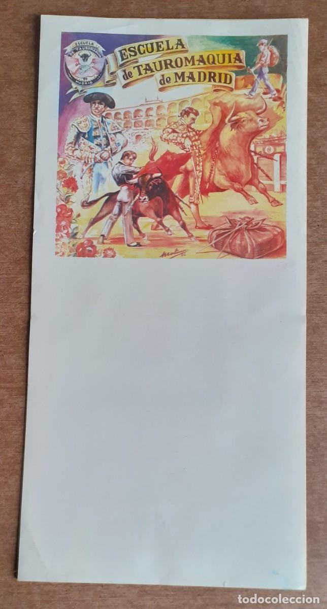 Tauromaquia: Cartel toros sin rellenar Escuela de tauromaquia de Madrid -- 46 x 22,5 cm.