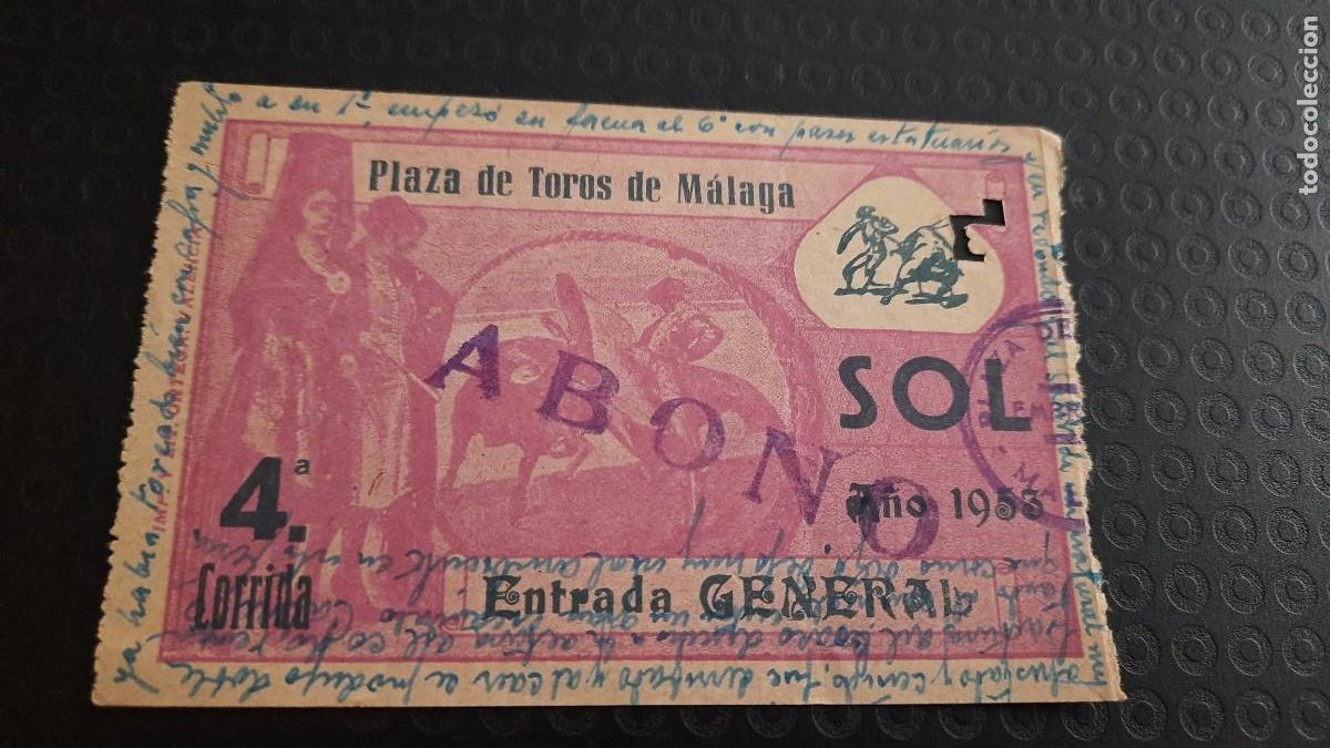 Tauromaquia: ENTRADA TOEOS MALAGA 1953 - Foto 1
