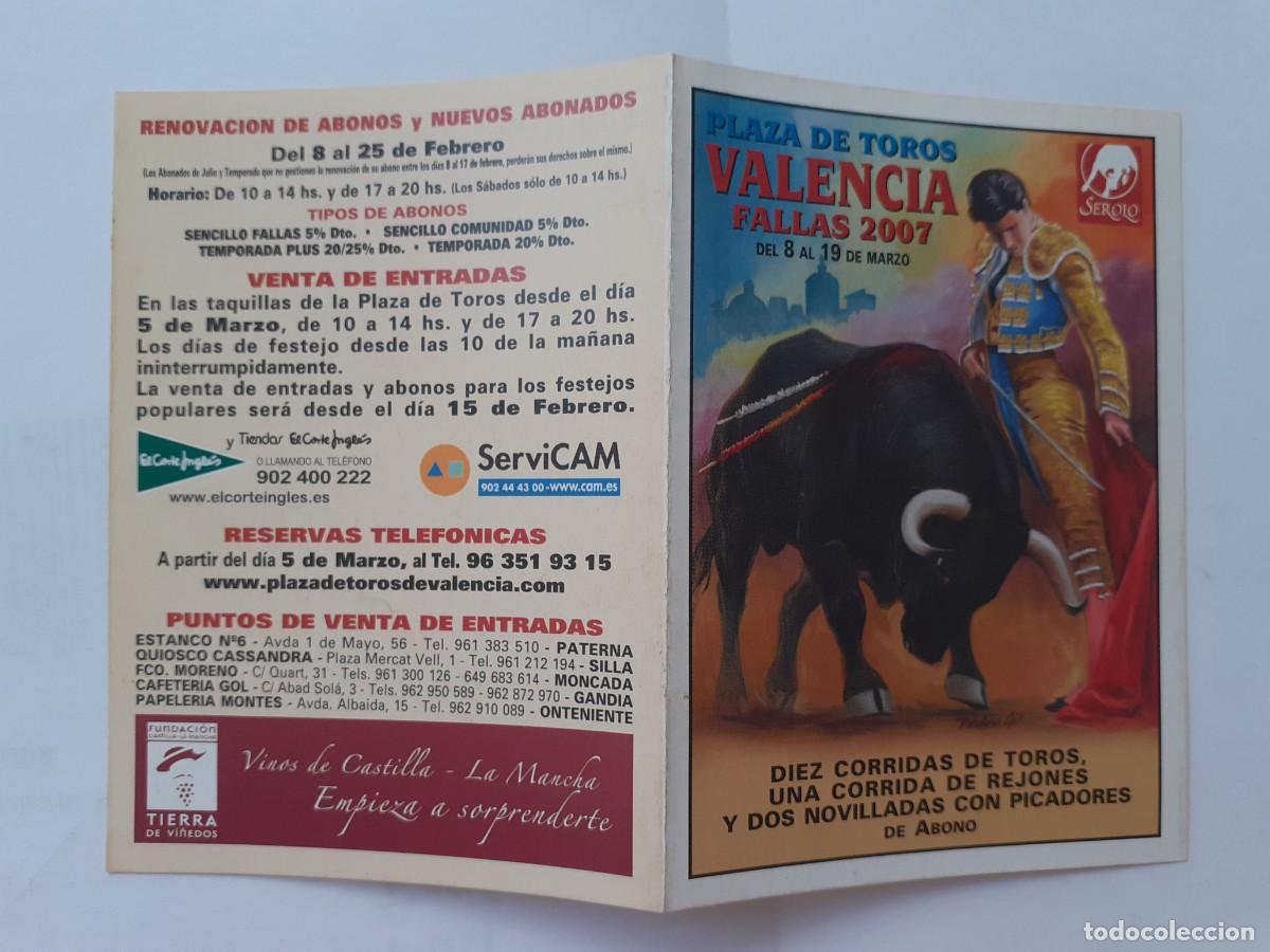 Tauromaquia: PROGRAMA DE MANO - PROGRAMA PLAZA DE TOROS DE VALENCIA A&Ntilde;O 2007 DIEZ CORRIDAS DE TOROS - Foto 1