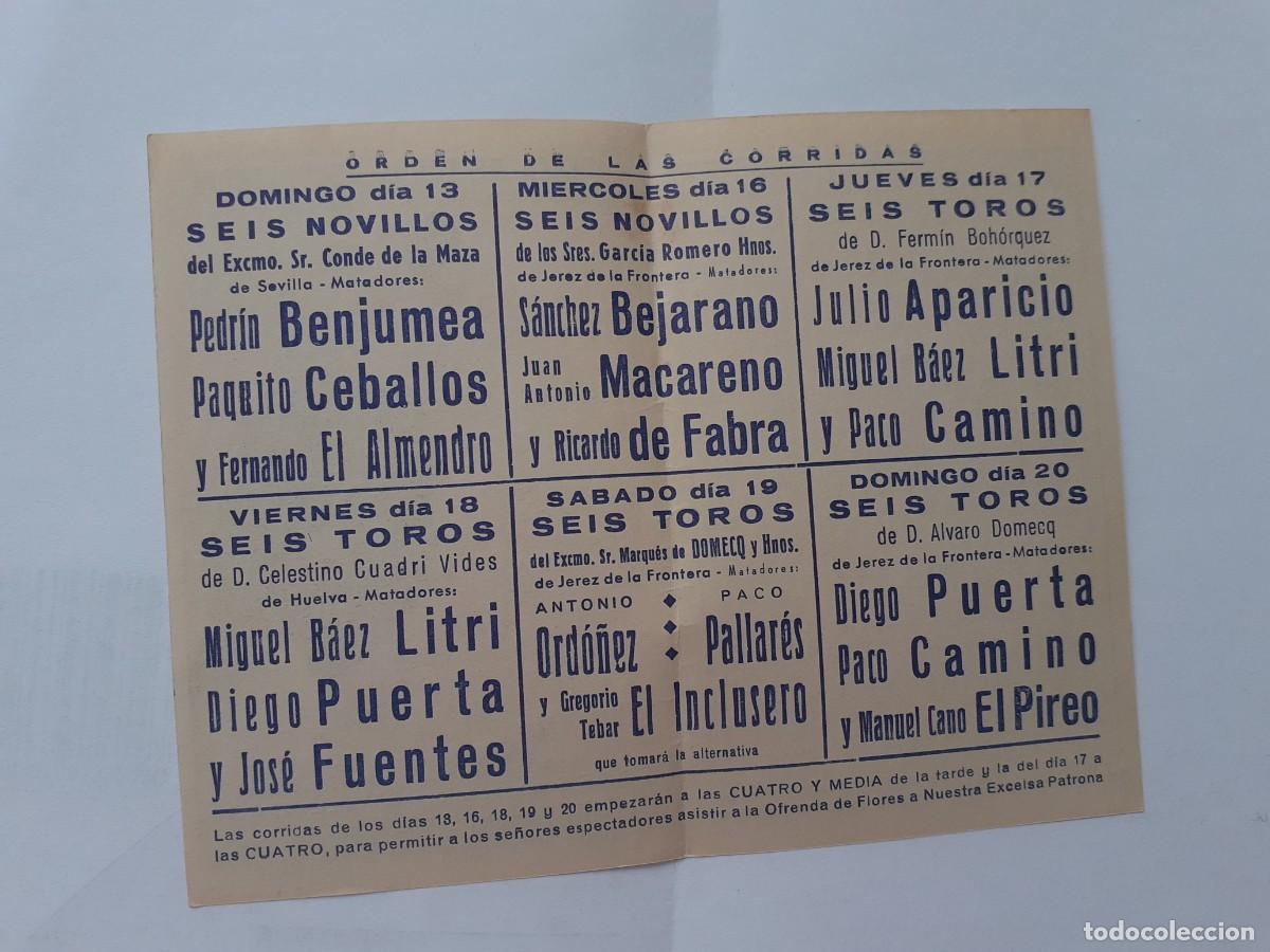 Tauromaquia: PROGRAMA DE MANO - PROGRAMA PLAZA DE TOROS DE VALENCIA A&Ntilde;O 1966 GRANDIOSAS CORRIDAS FALLERAS - Foto 2