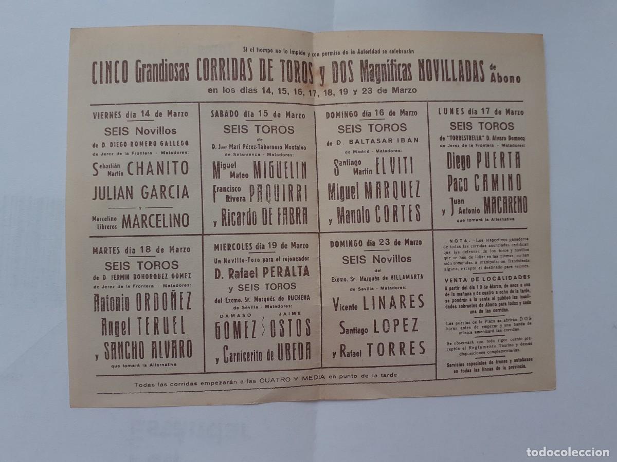 Tauromaquia: PROGRAMA DE MANO - PROGRAMA PLAZA DE TOROS DE VALENCIA A&Ntilde;O 1969 GRANDIOSAS CORRIDAS FALLERAS - Foto 2