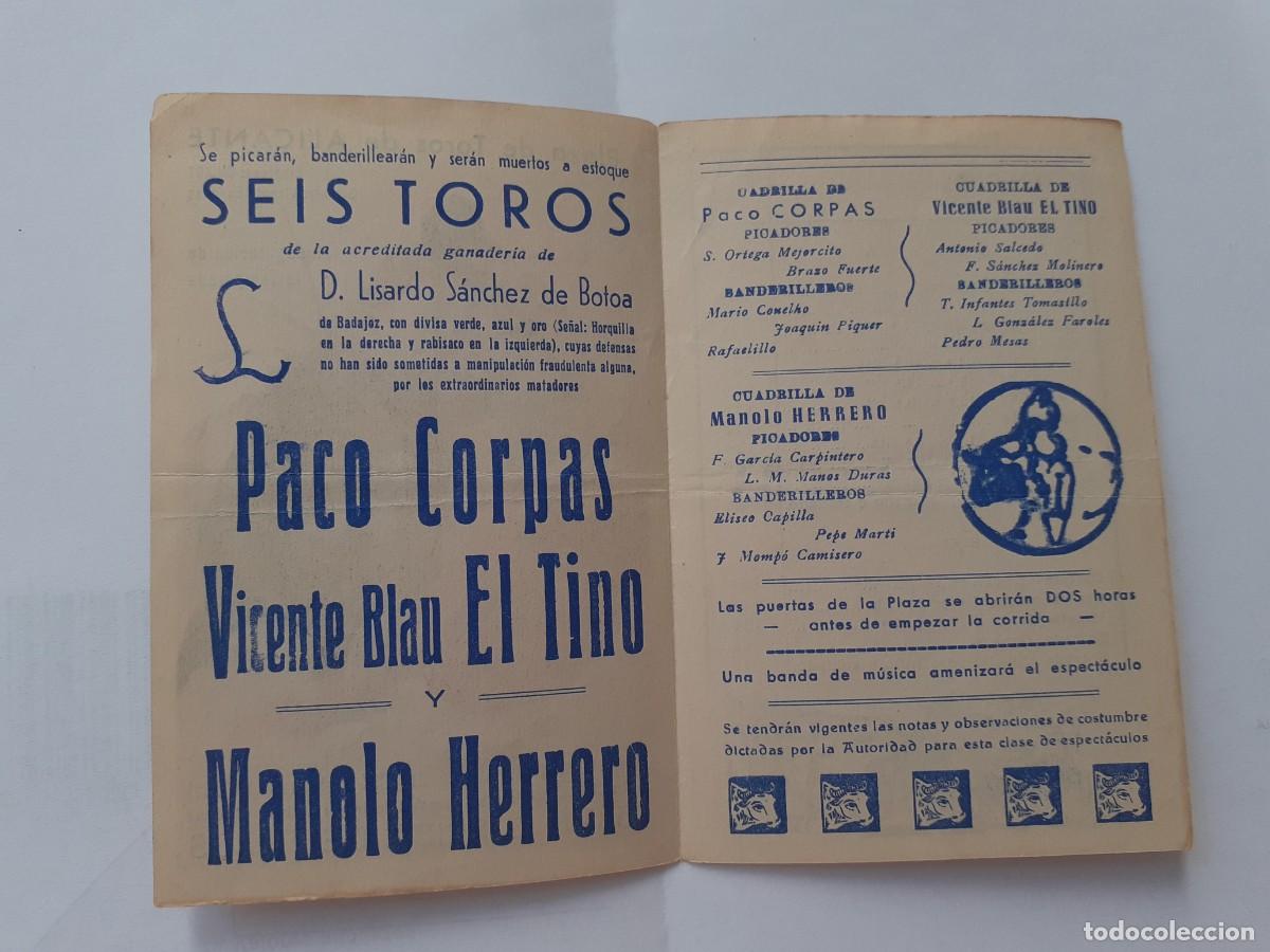 Tauromaquia: PROGRAMA DE MANO - PROGRAMA PLAZA DE TOROS DE ALICANTE - GRAN CORRIDA DE TOROS 1964 - Foto 2