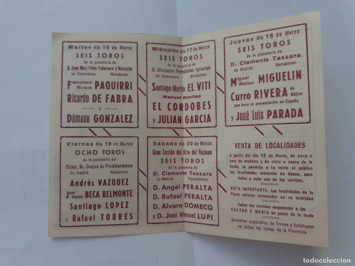 Tauromaquia: PROGRAMA DE MANO - PROGRAMA PLAZA DE TOROS DE VALENCIA - CINCO GRANDIOSAS CORRIDAS DE TOROS 1971 - Foto 2