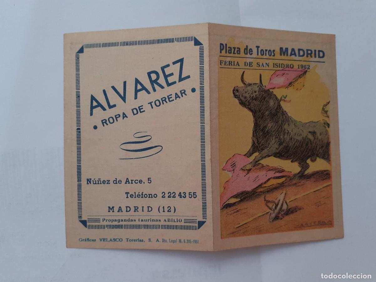 Tauromaquia: PROGRAMA DE MANO - PROGRAMA PLAZA DE TOROS DE MADRID - FERIA DE SAN ISIDRO 1962 - Foto 1