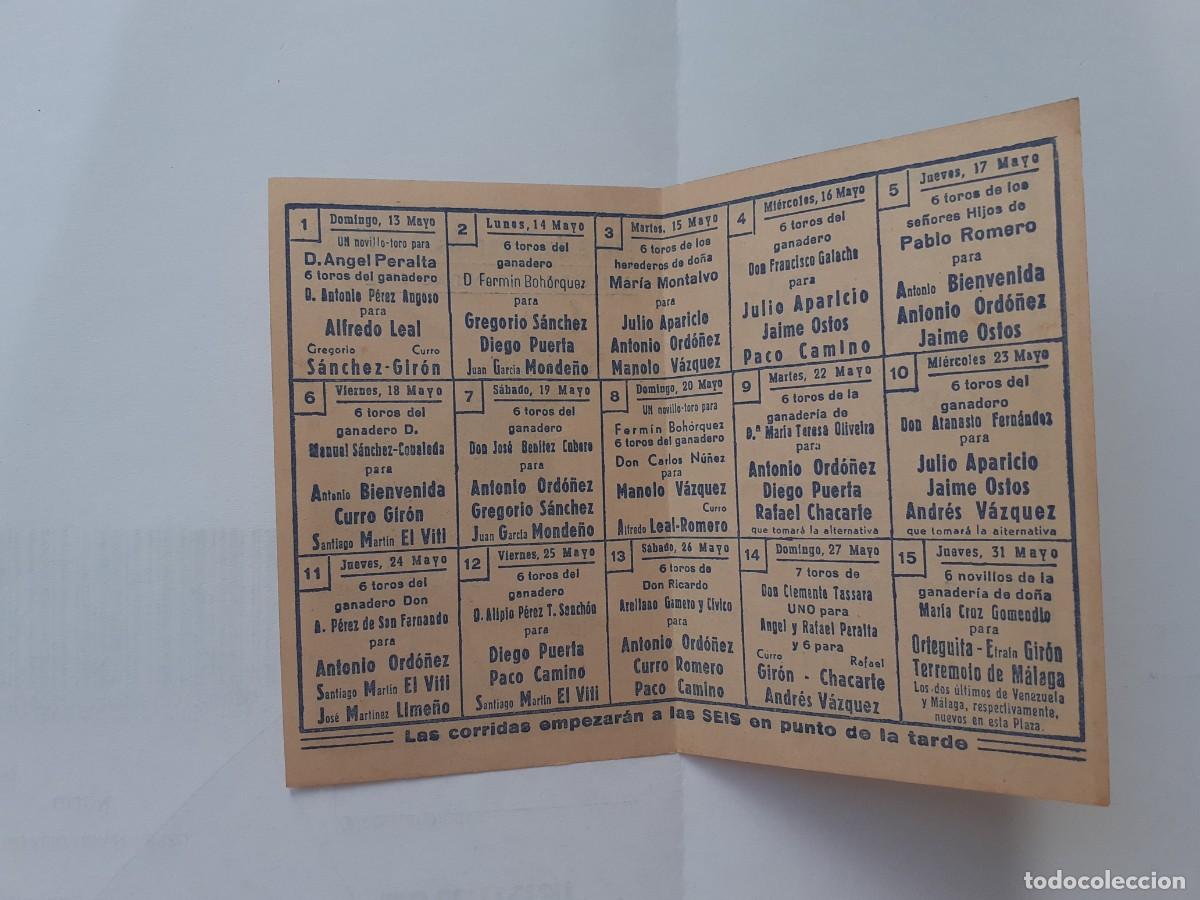 Tauromaquia: PROGRAMA DE MANO - PROGRAMA PLAZA DE TOROS DE MADRID - FERIA DE SAN ISIDRO 1962 - Foto 2