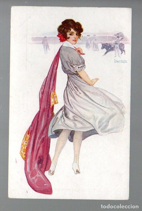 Tauromaquia: ANTIGUA POSTAL, N&ordm;. 861 - TIPO MUJER TORERA: CHANTECLER. EDIC. VICTORIA. COLL SALIETI. SIN CIRCULAR.
