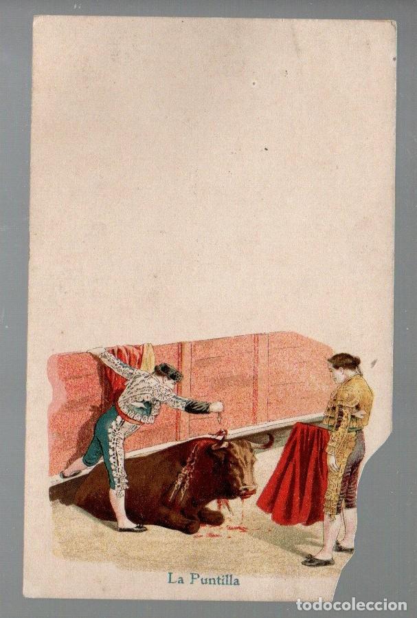 Bullfighting: ANTIGUA POSTAL, LA PUNTILLA. UNION POSTAL UNIVERSAL. REVERSO SIN DIVIDIR. SIN CIRCULAR.