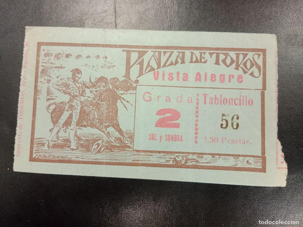 Tauromachie: ANTIGUO TICKET ENTRADA - PLAZA DE TOROS DE VISTA ALEGRE - MADRID - A&Ntilde;OS 30 / 40