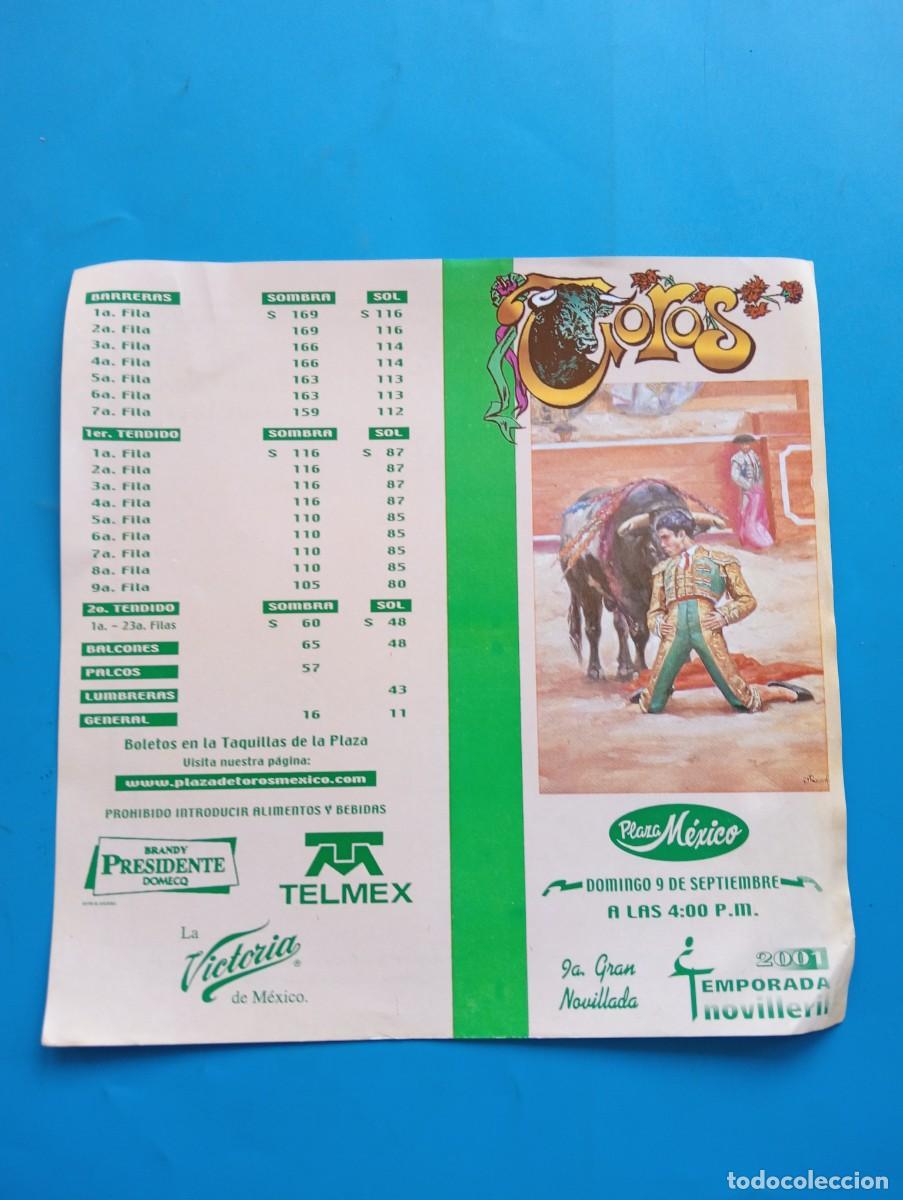 Bullfighting: PROGRAMA DE TOROS. MEXICO. 2001. GANADERIA SAN JUDAS TADEO. HERNANDEZ II. MAURO LIZARDO.RUBEN ORTEGA