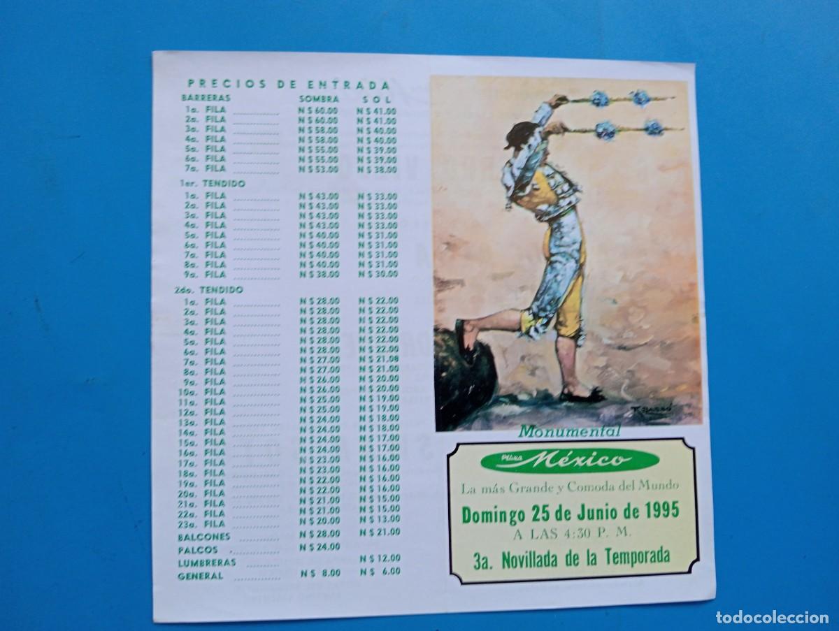Stierkampf: PROGRAMA DE TOROS. MEXICO. 1995. GANADERIA DE CERRO VIEJO. RAFAEL DE ALBA. ALFREDO RGUEZ. SWAN SOTO.
