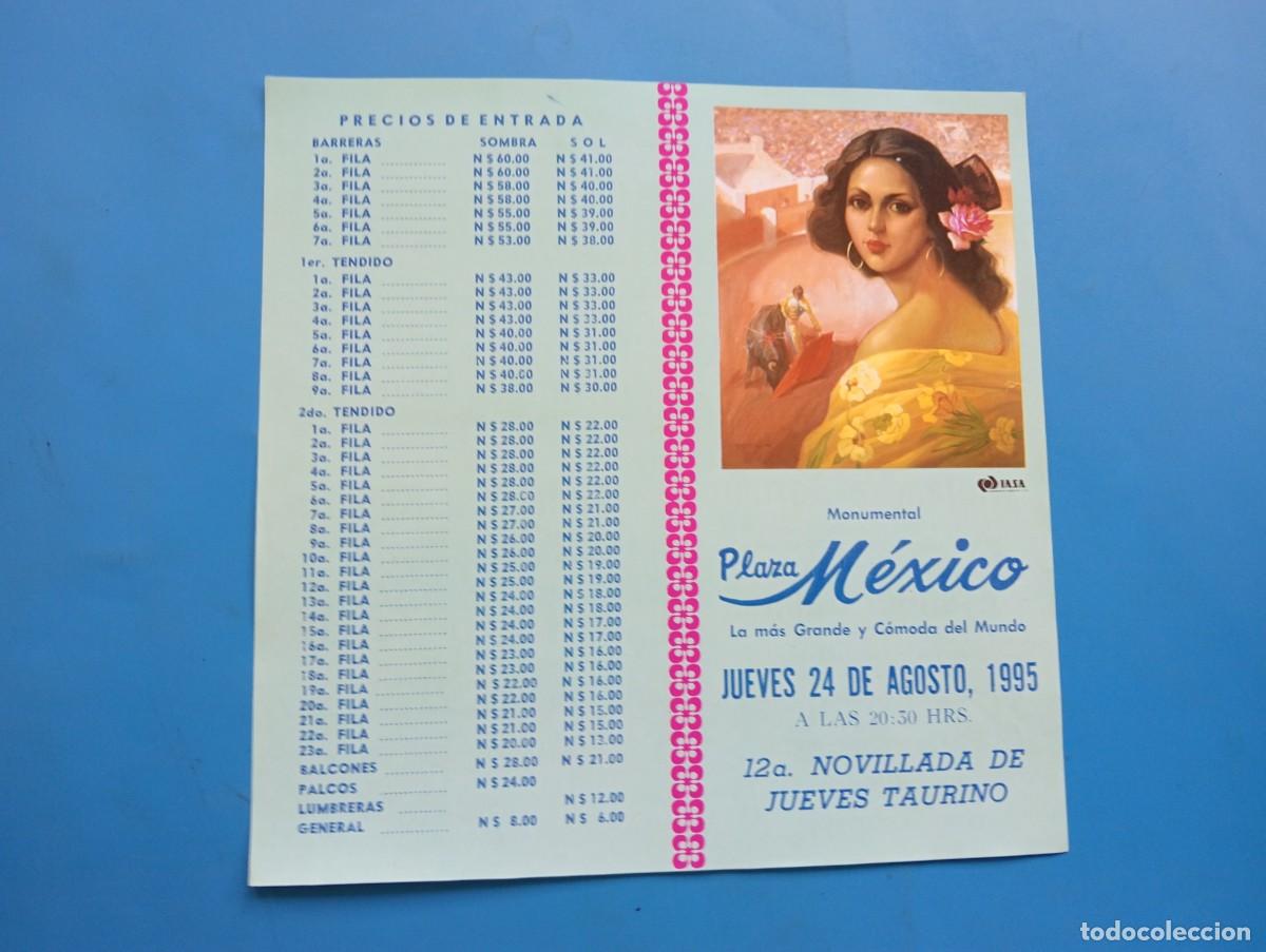 Stierkampf: PROGRAMA DE TOROS. MEXICO. 1995. GANADERIA ESPIRITU SANTO. LUIS DE TRIANA. SORIANO. SALINAS. LAVEAGA