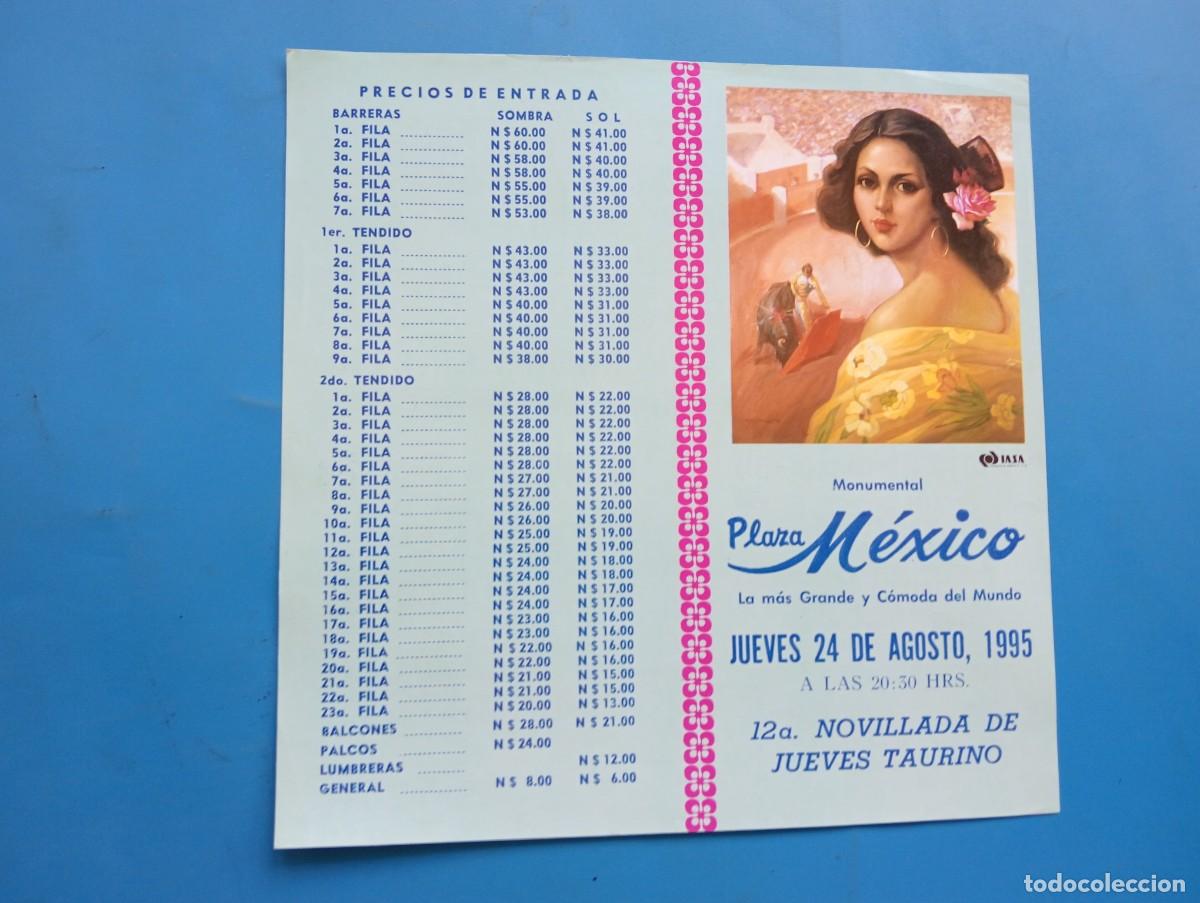 Stierkampf: PROGRAMA DE TOROS. MEXICO. 1995. GANADERIA ESPIRITU SANTO. LUIS DE TRIANA. SORIANO. SALINAS. LAVEAGA