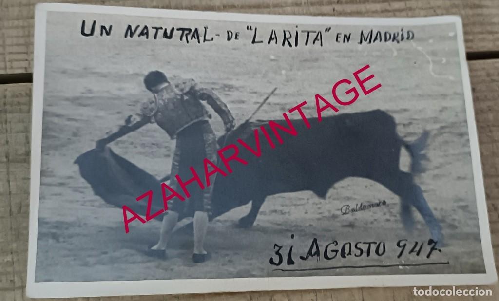 Tauromachie: MADRID, 1947, FOTOGRAFIA DEL TORERO MATIAS LARA, LARITA, 14X9 CMS
