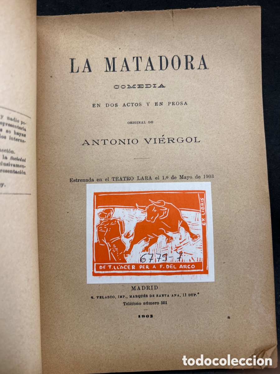Tauromaquia: 1903 La matadora comedia - Foto 2