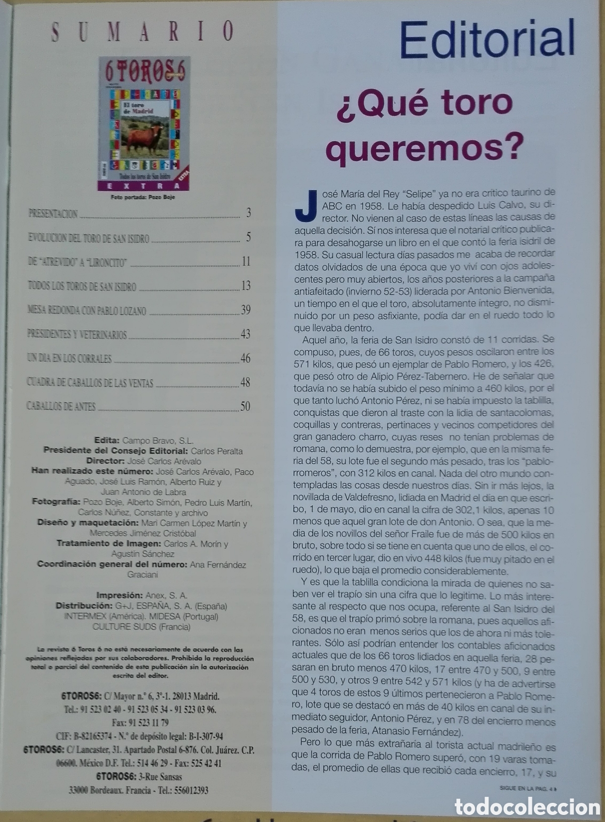 Tauromaquia: 6 toros 6 n&uacute;mero 2 Extra 1999 - Foto 2