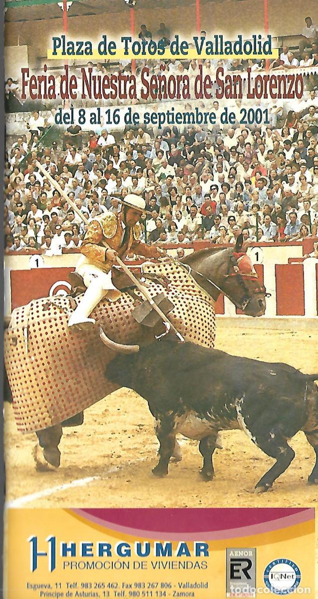 Tauromaquia: PROGRAMA DE FERIAS DE VALLADOLID DE 2001 - Foto 1