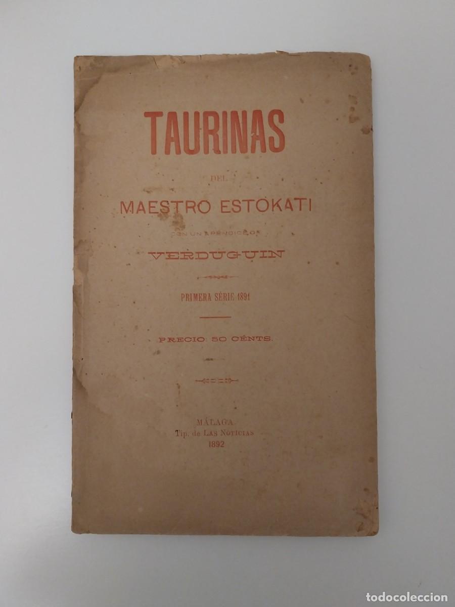 Tauromaquia: Libro Taurinas. Maestro Estokati - Foto 1
