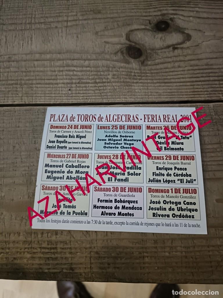 Tauromaquia: ALGECIRAS, 2001, PROGRAMA FERIA TAURINA - Foto 2
