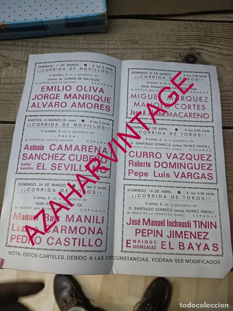 Tauromaquia: ,MADRID, PROGRAMA DE MANO SAN ISIDRO 1985 - Foto 2
