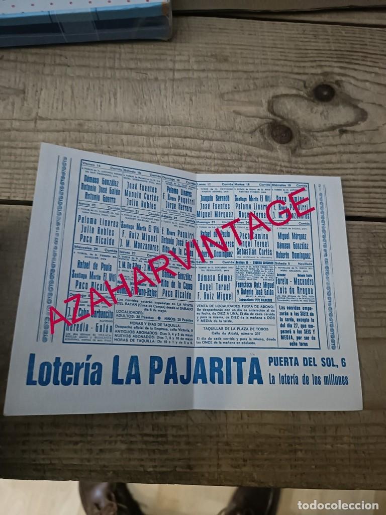 Tauromaquia: ,MADRID, PROGRAMA DE MANO SAN ISIDRO 1976 - Foto 2