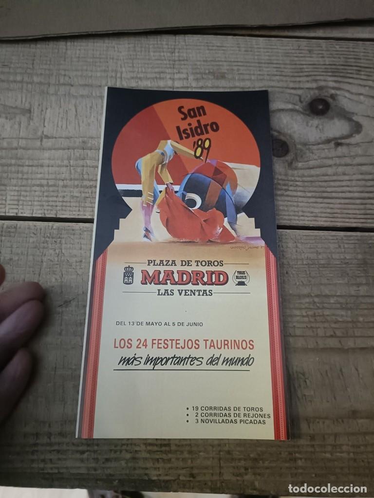 Tauromaquia: MADRID, PROGRAMA DE MANO SAN ISIDRO 1989 - Foto 1