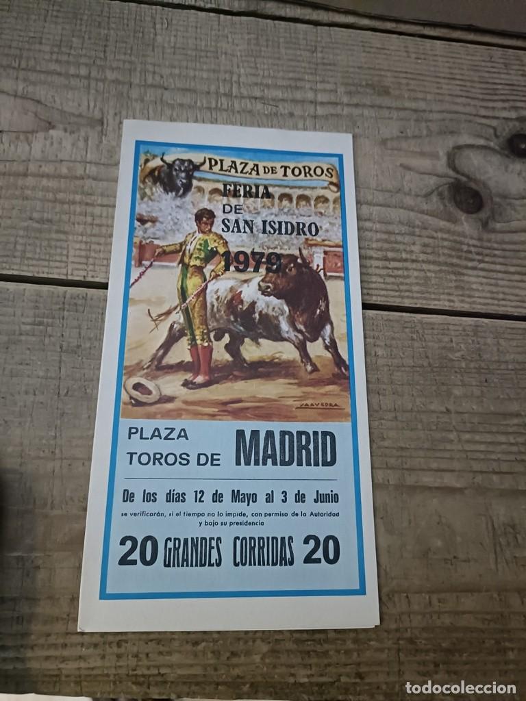 Tauromaquia: MADRID, 1979, PROGRAMA DE MANO FERIA DE SAN ISIDRO - Foto 1
