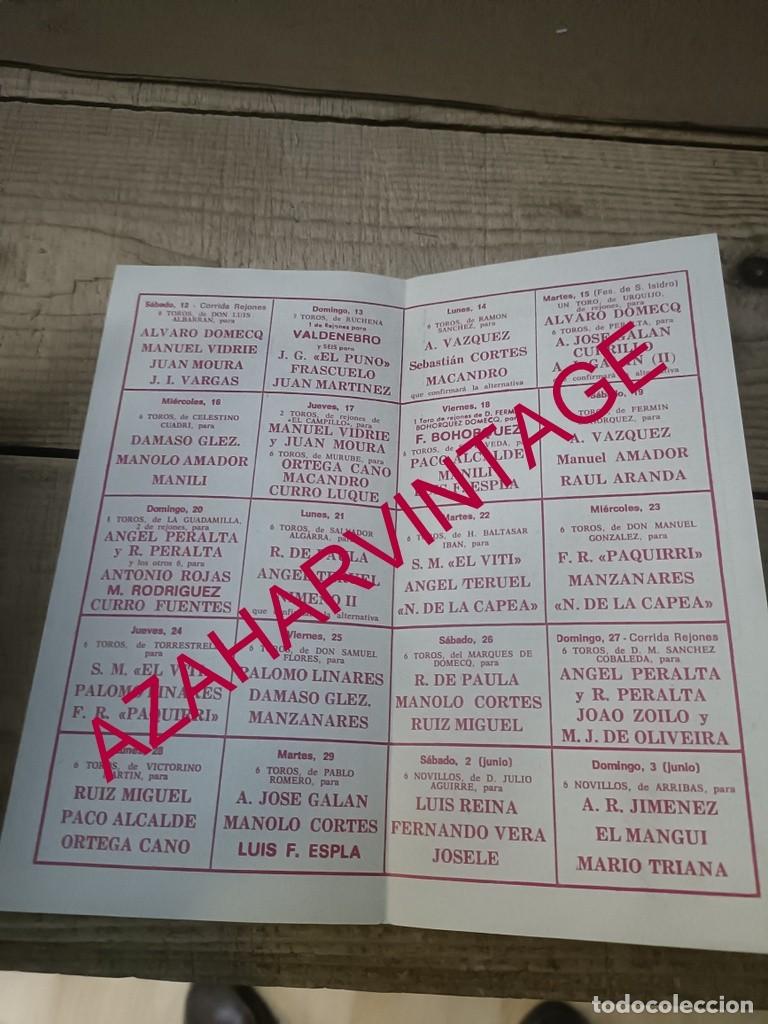 Tauromaquia: MADRID, 1979, PROGRAMA DE MANO FERIA DE SAN ISIDRO - Foto 2
