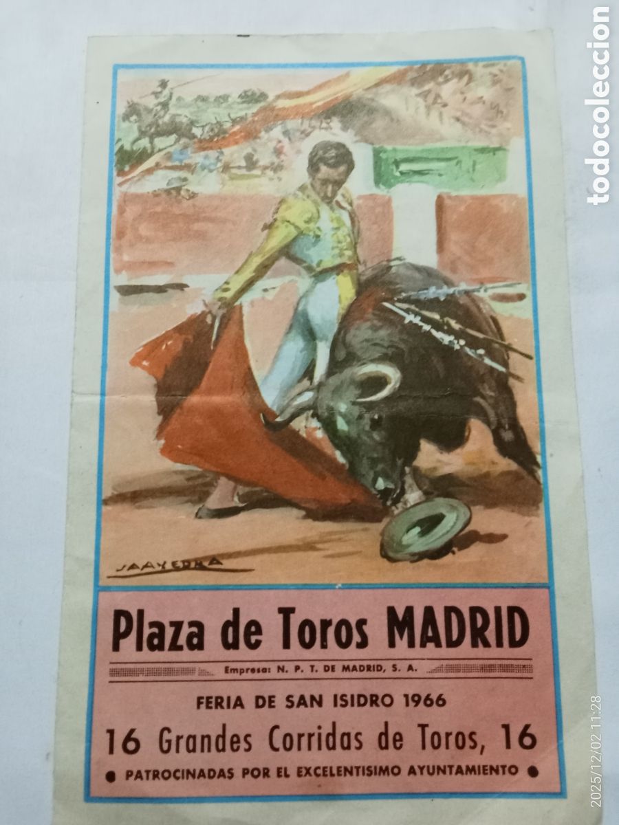 Tauromaquia: Programa de toros Madrid 1966 - Foto 1