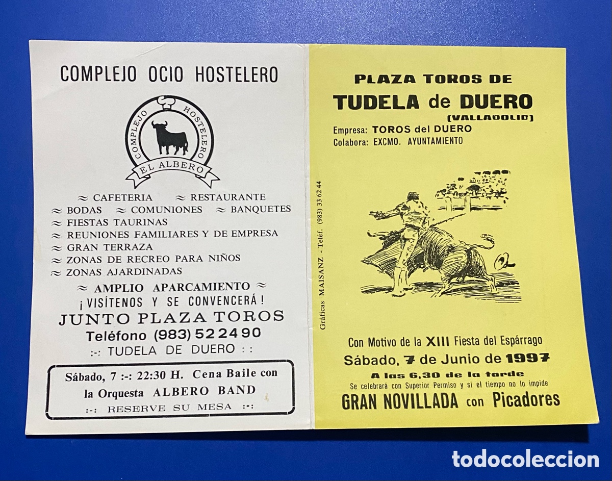 Tauromaquia: Toros Tudela del Duero 1997