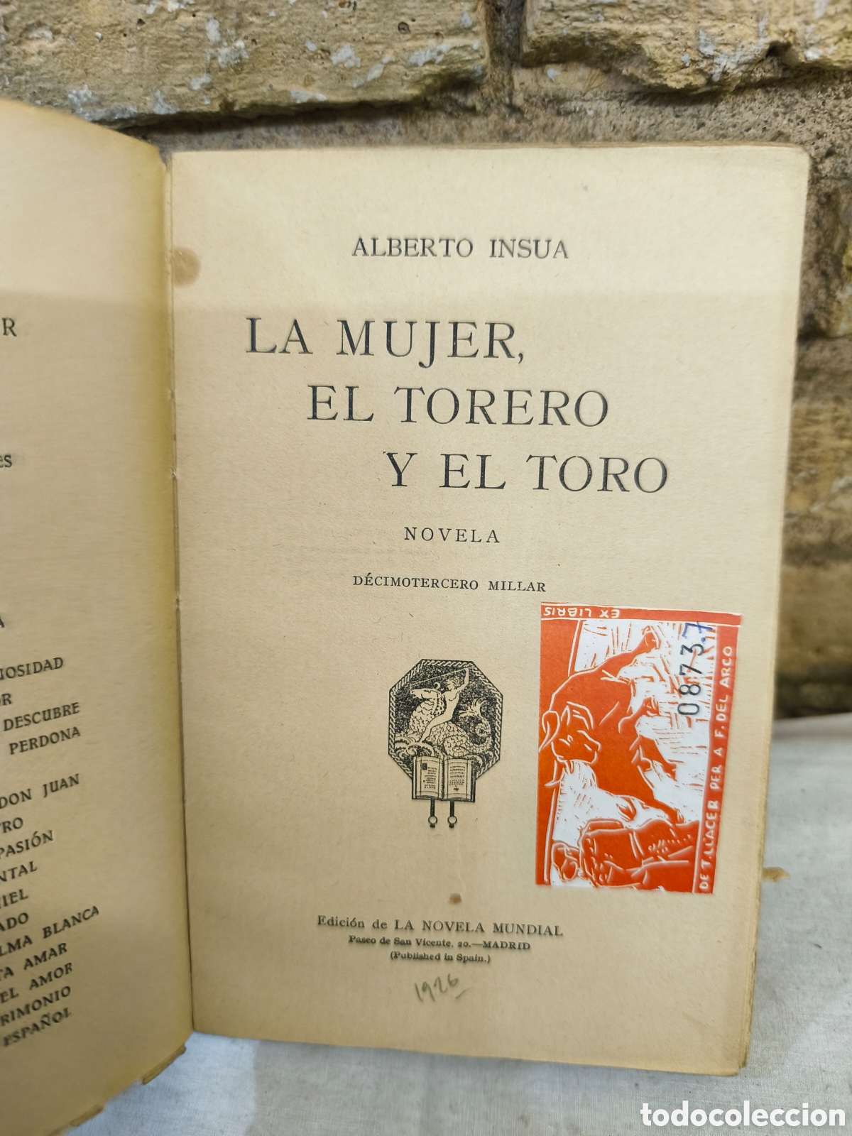 Tauromaquia: 1926 La mujer el torero y el toro - Foto 2