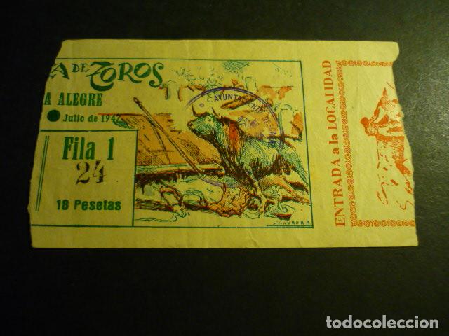 Tauromaquia: MADRID PLAZA TOROS VISTA ALEGRE 1947 ENTRADA CORRIDA DE TOROS PUBLICIDAD CIUDAD DUCAL NAVAS MARQUES