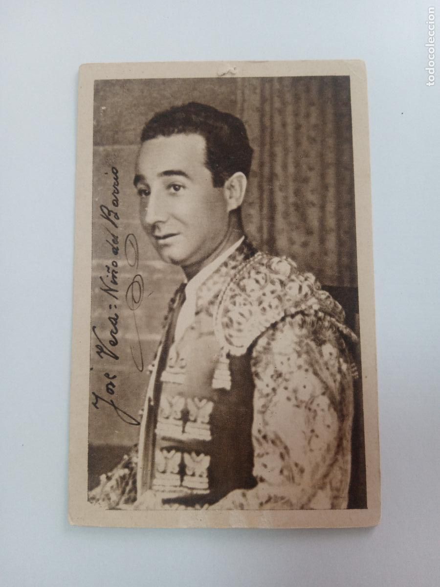 Bullfighting: TARJETA BIOGRAFICA TAURINA. TORERO. TOROS. JOS&Eacute; VERA BROCAL, NI&Ntilde;O DEL BARRIO
