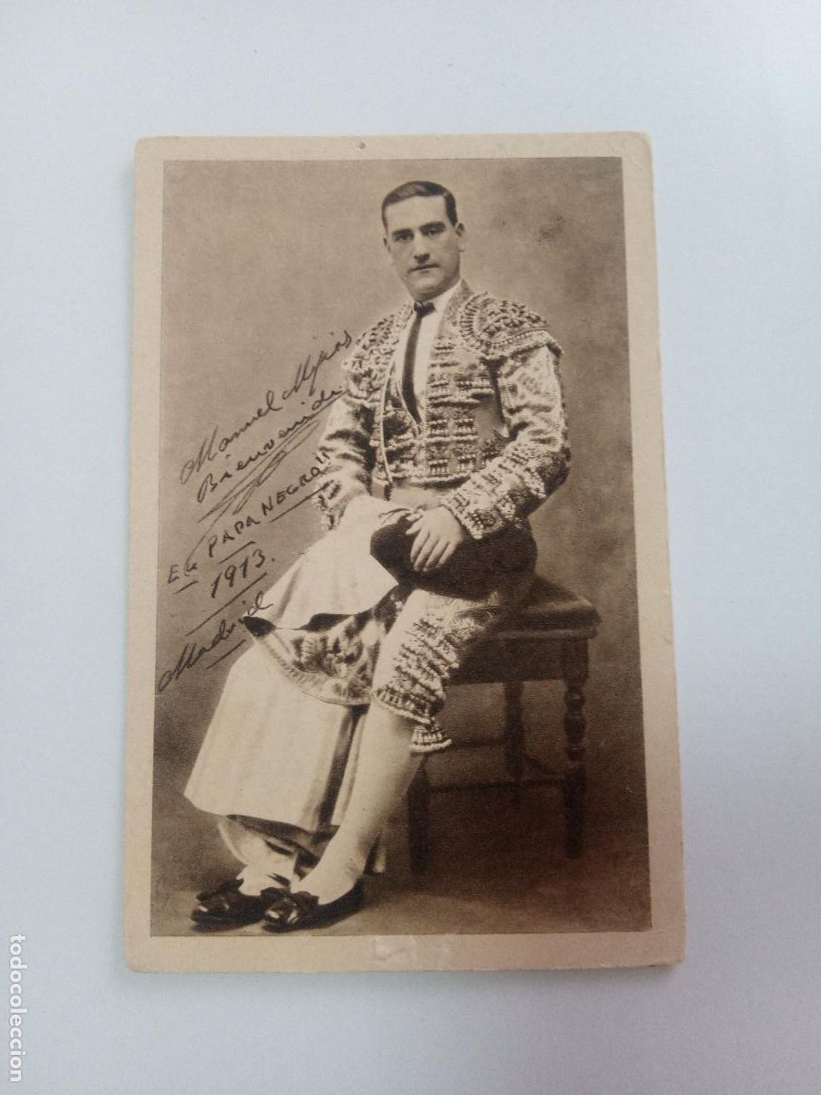 Bullfighting: TARJETA BIOGRAFICA TAURINA. TORERO. TOROS. MANUEL MAJ&Iacute;AS RAPELA, BIENVENIDA