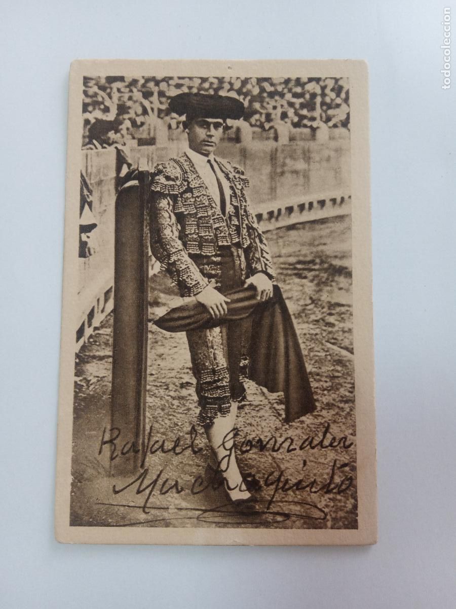 Bullfighting: TARJETA BIOGRAFICA TAURINA. TORERO. TOROS. RAFAEL GONZ&Aacute;LEZ, MACHAQUITO