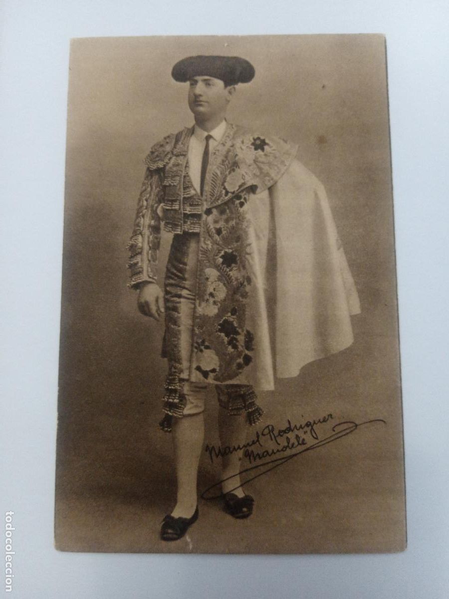 Tauromaquia: TARJETA BIOGRAFICA TAURINA. TORERO. TOROS. MANUEL RODR&Iacute;GUEZ S&Aacute;NCHEZ, MANOLETE
