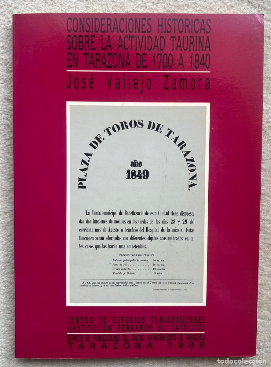 Tauromachie: Consideraciones hist&oacute;ricas sobre la actividad taurina en Tarazona (Zaragoza) de 1700 a 1840