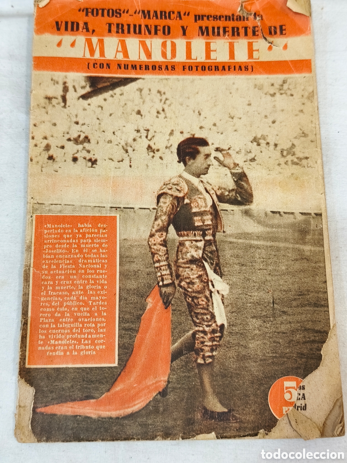 Bullfighting: Marca vida, triunfo y muerte, Manolete