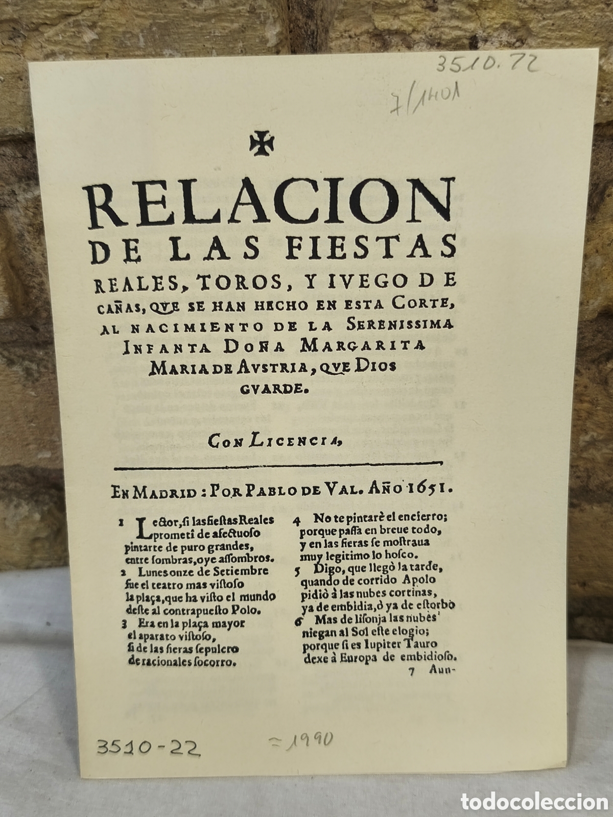 Tauromaquia: Fiestas reales toros 1651