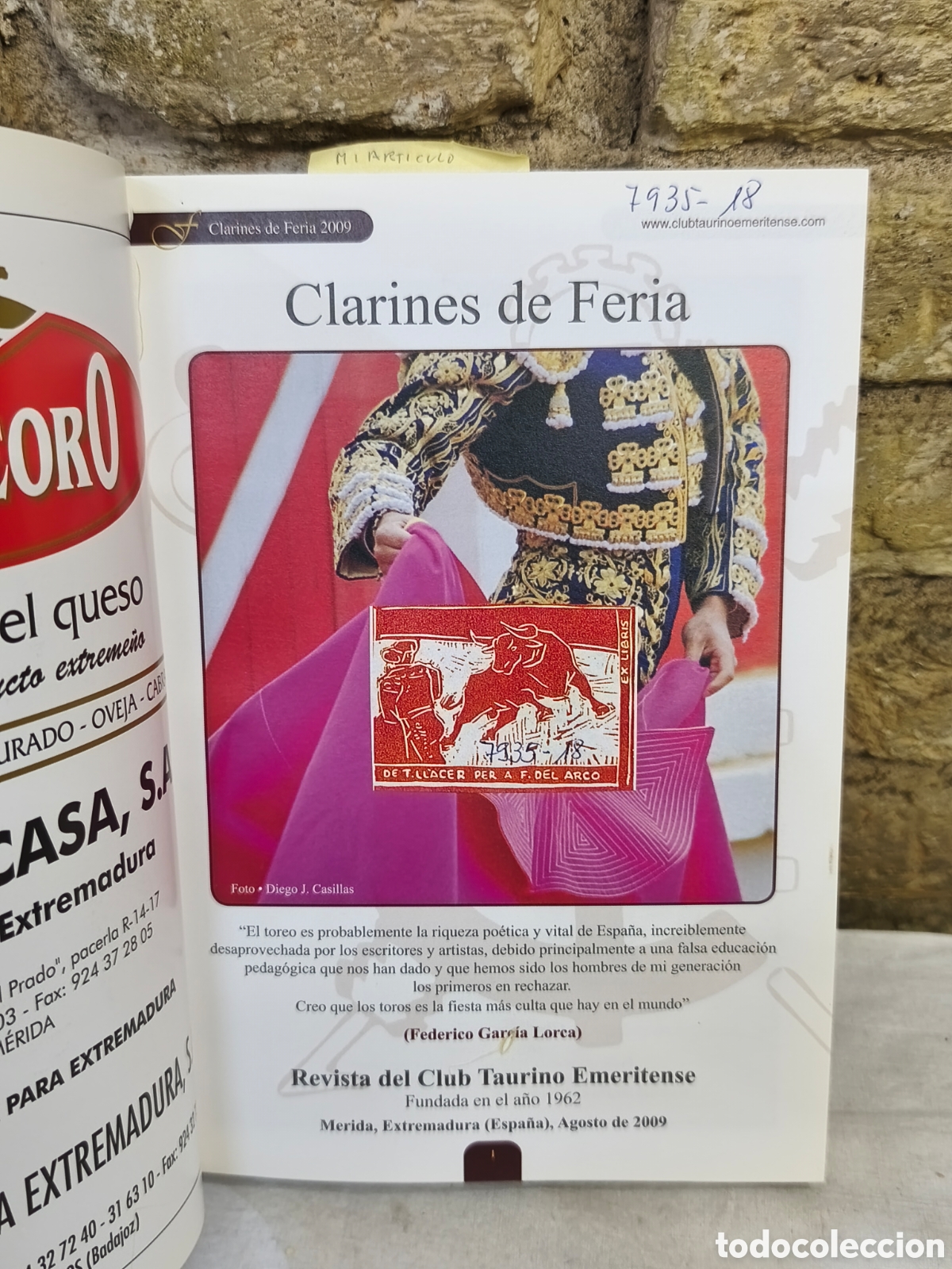 Tauromaquia: Clarines de feria 1962 - Foto 2