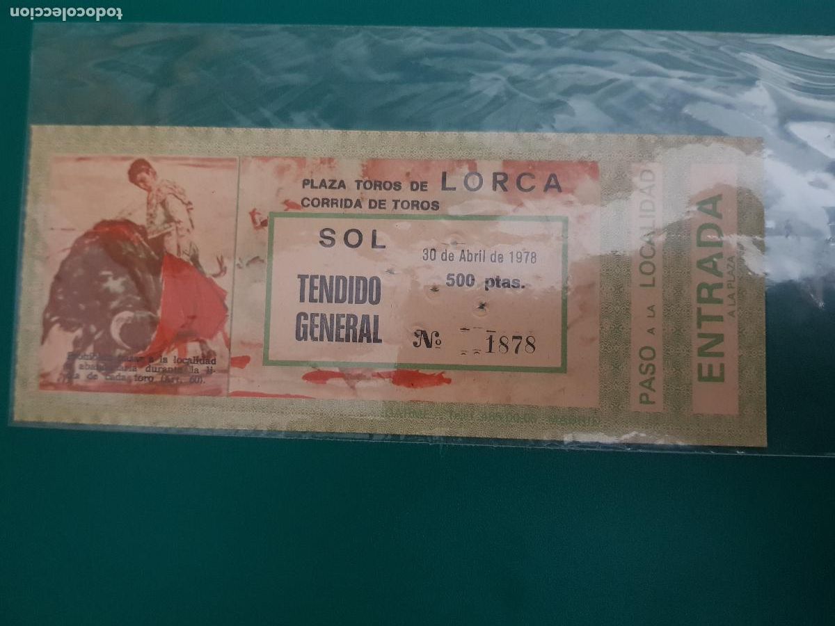 Tauromaquia: TOROS EN LORCA ENTRADA A&Ntilde;O 1978