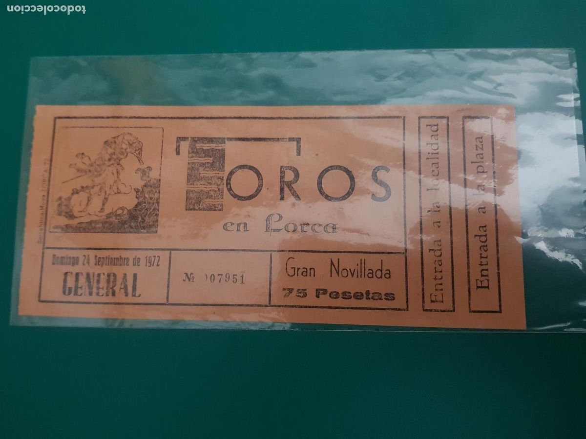 Tauromaquia: TOROS EN LORCA ENTRADA A&Ntilde;O 1972 - Foto 1