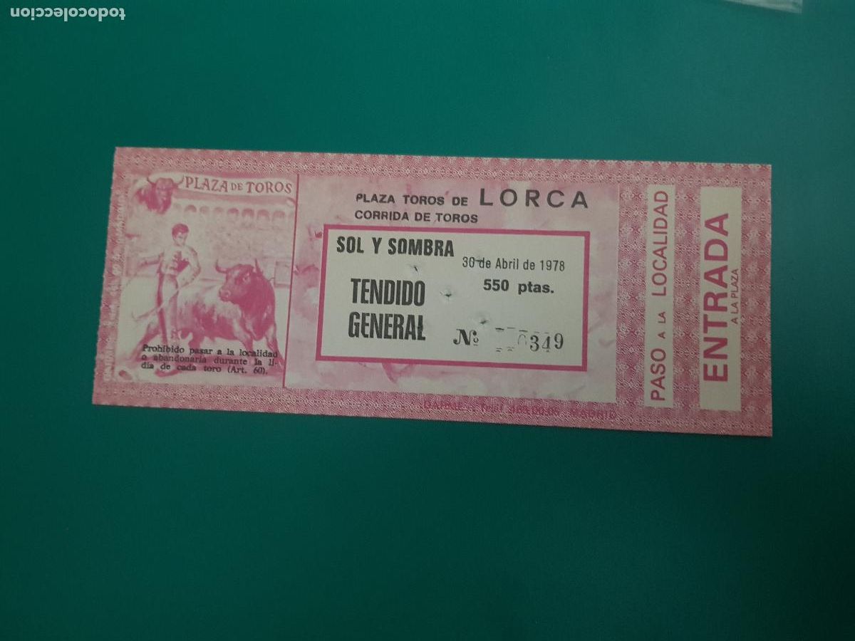 Tauromaquia: TOROS EN LORCA ENTRADA A&Ntilde;O 1978 - Foto 1
