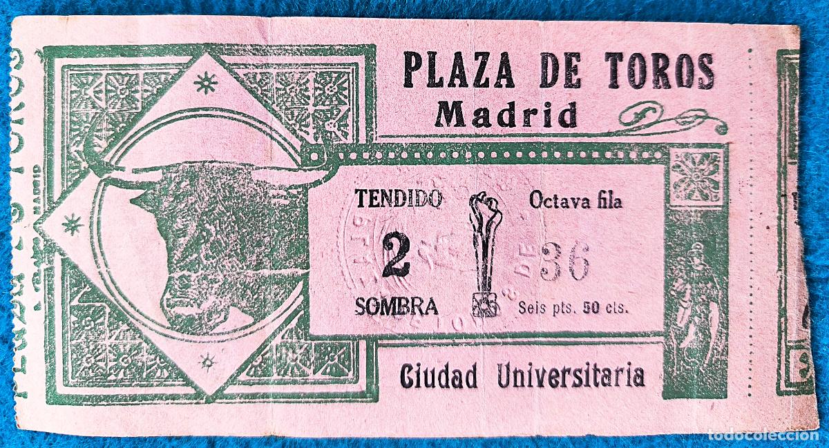 Tauromaquia: RW ENTRADA PLAZA TOROS DE MADRID ORIGINAL ET95