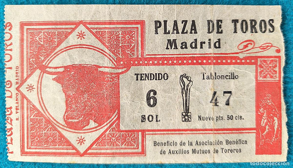 Tauromaquia: RW ENTRADA PLAZA TOROS DE MADRID ORIGINAL ET96